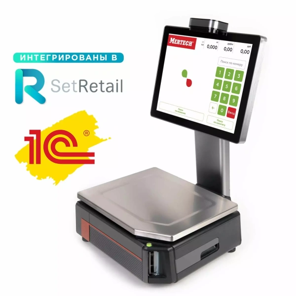 Весы с печатью этикеток M-ER 727 PM-15.5 (AI 15" Сенсорный, USB, Ethernet, Wi-Fi)  Автома. распознов